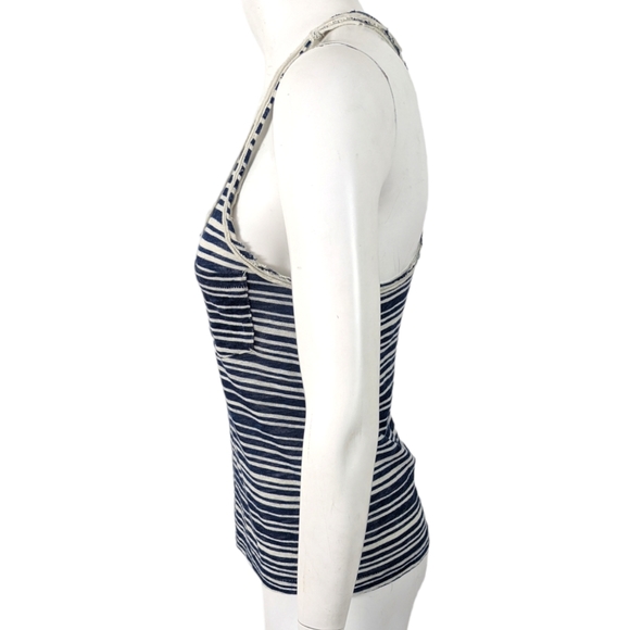 Rag & Bone Knit Racerback Tank Top Striped Womens Small Blue White - Picture 5 of 11